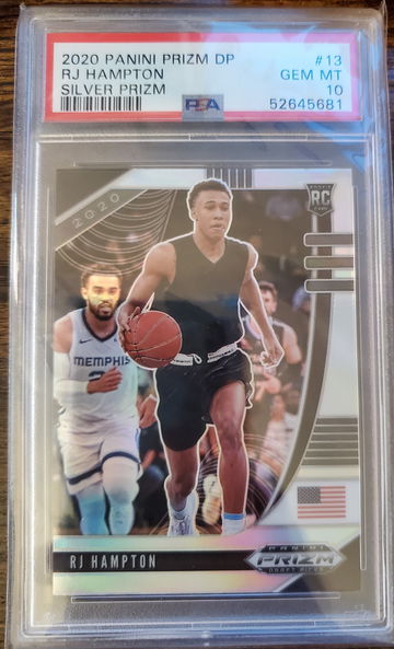 2020 Panini Prizm DP #13 RC RJ Hampton Silver Prizm PSA 10 GEM-MINT