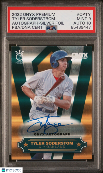 2022 PREMIUM Tyler Soderstom #OP-TY Onyx Rookie PSA 9