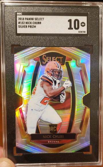 Nick Chubb RC 2018 Select Silver #152 Premier SGC 10 💎