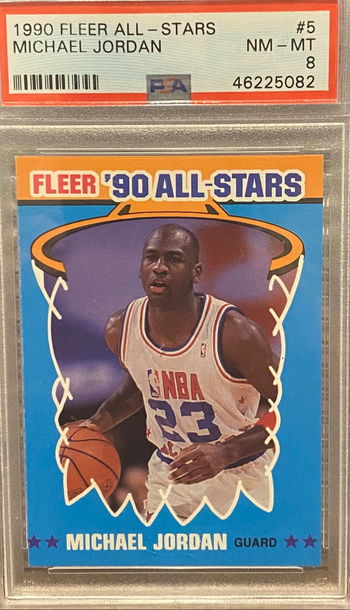 1990 Fleer All-Star Michael Jordan PSA 8. 