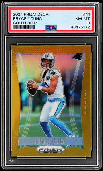 2024 Panini Prizm Deca Bryce Young Gold Prizm PSA 8