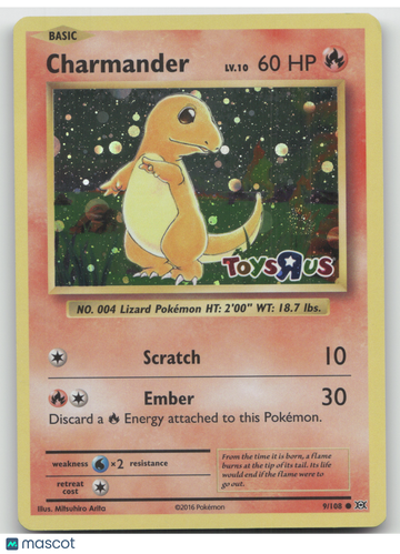 2016 XY Evolutions Charmander (Toys "R" Us) Holo #9/108