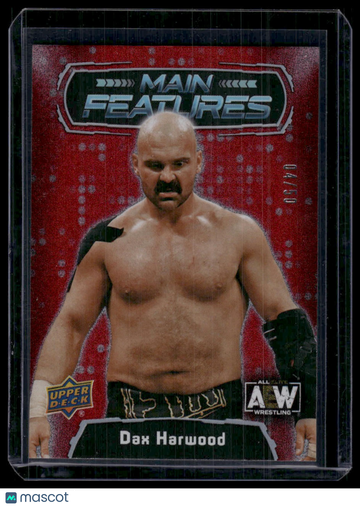 2022 Upper Deck AEW Main Features Dax Harwood #MF-29 Red /50
