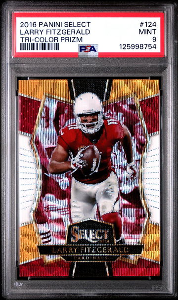 2016 Panini Select Prizm Tri Color Larry Fitzgerald #124 PSA 9