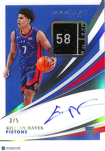 2021 Panini Immaculate Collection Killian Hayes #136 /5 RC Memorabilia
