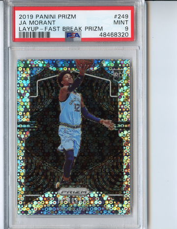 2019 Variation Ja Morant Fast Break Disco Prizm Rookie #249 RC PSA 9 Silver Holo