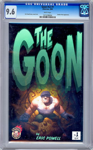 THE GOON #1 CGC 9.6 ERIC POWELL ORIGINAL STORY COVER & ART ALBATROSS 2002