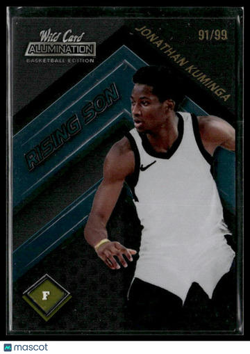 2021-22 Wild Card Alumination Jonathan Kuminga #RS-11 Rising Son Teal SN