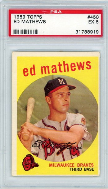 1959 Topps Ed Mathews #450 PSA 5 P1323