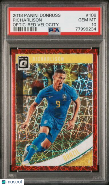 2018 Panini Donruss Richarlison #106 Optic Red Velocity PSA 10