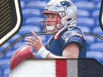 2023 Panini Playbook Bailey Zappe New England Patriots Trading Card RC Patch Jersey Autograph /99 #225