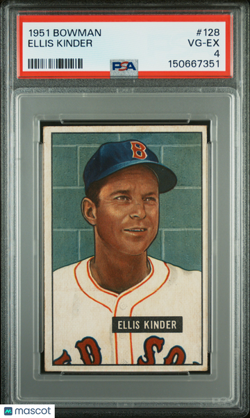 1951 Bowman Ellis Kinder #128 Vintage Stock PSA 4