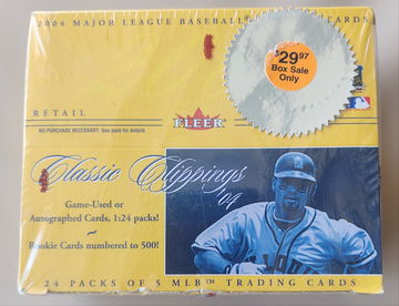 2004 Fleer Classic Clippings Sealed Box 24 packs / 5 per pack