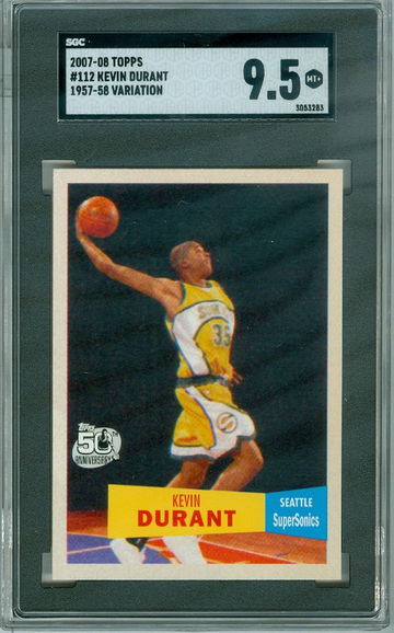 Kevin Durant 2007 Topps 1957 Variation SGC 9.5