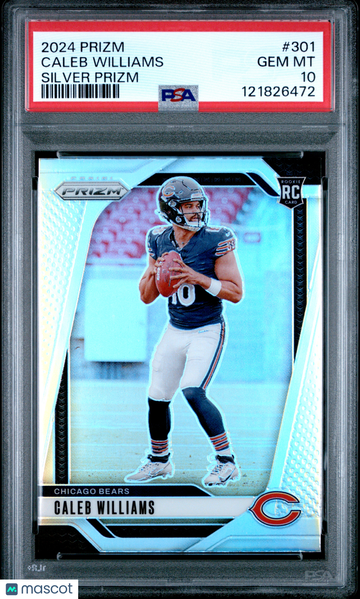 2024 Panini Prizm Caleb Williams #301 Silver Rookie PSA 10