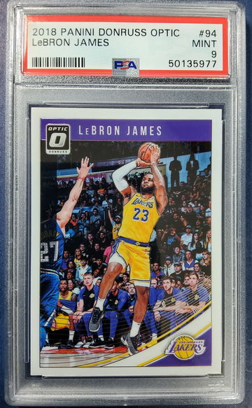 2018 panini optic lebron James Lakers psa mint 9