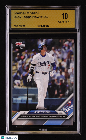 2024 Topps Now Shohei Ohtani #106 MBA 10