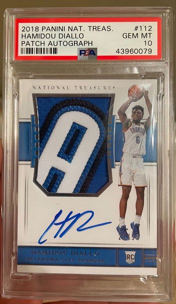 2018 Panini National Treasures Hamidou Diallo RPA Auto RC PSA 10