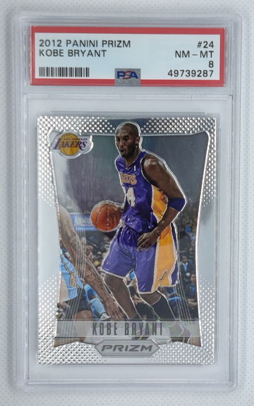 KOBE BRYANT 2012 Panini Prizm #24 1st Year Lakers HOF - PSA 8