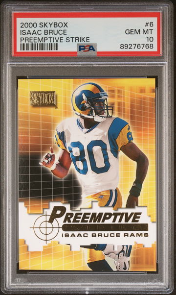 2000 SkyBox #6 Isaac Bruce Preemptive Strike PSA 10