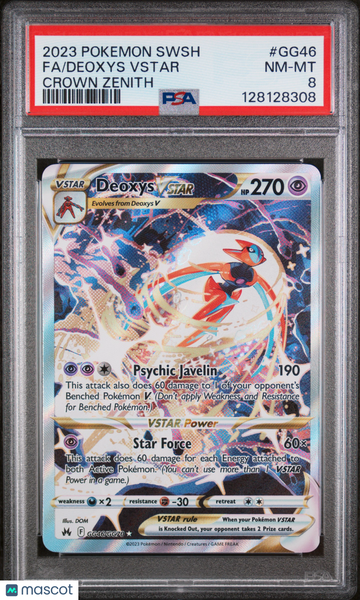 2023 Pokemon Sword And Shield Crown Zenith Deoxys VSTAR PSA 8 #GG46