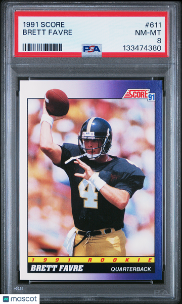 1991 Score Brett Favre #611 PSA 8
