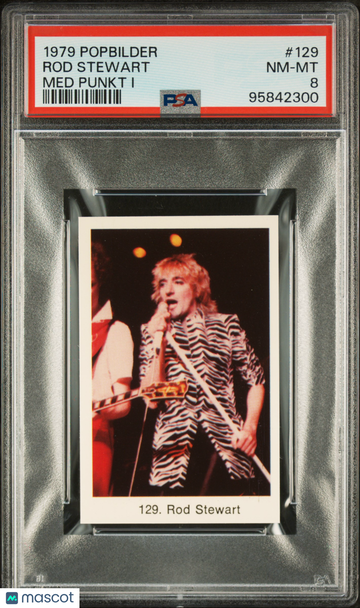 1979 Popbilder Popbilder Med Punkt I Rod Stewart #129 PSA 8