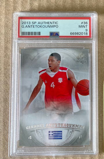 2013 Upper Deck SP Authentic Giannis Antetokounmpo #36 RC Rookie Card - PSA 9 Mint