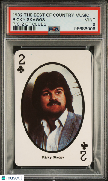1982 The Best Of Country Music Playing Cards Ricky Skaggs PSA 9
