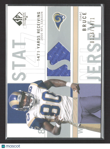 2001 Upper Deck SP Authentic Stat Jersey Isaac Bruce #SP-IB Game-Used Jersey