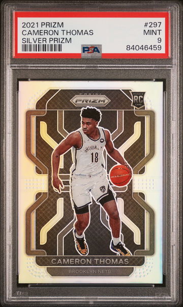 2021 PANINI CAMERON THOMAS PRIZM SILVER PRIZM #297 PSA 9