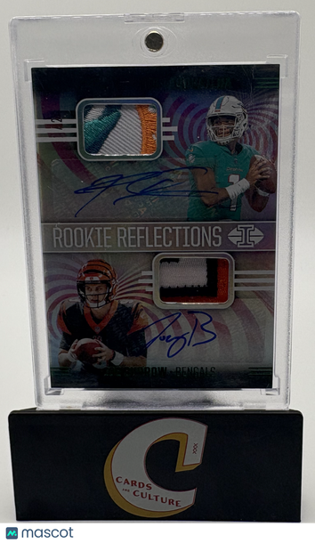 2020 Panini Illusions Football Rookie Reflections Joe Burrow Tua Tagovailoa #RR2 Patch