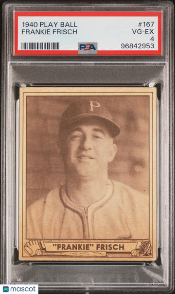 1940 Play Ball Frankie Frisch #167 PSA 4