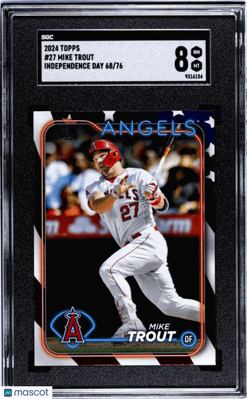 2024 Topps Mike Trout #27 Independence Day SGC 8