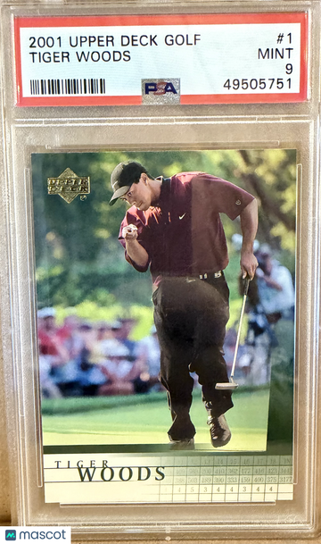 2001 Upper Deck Golf Tiger Woods #1 PSA 9