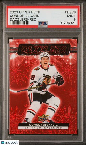 2023 Upper Deck Dazzlers Connor Bedard #DZ79 Dazzlers Red PSA 9