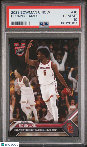 2023 Bowman U Now Bronny James #16 PSA 10