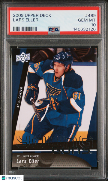 2009-10 Upper Deck Lars Eller #489 Young Guns Rookie PSA 10
