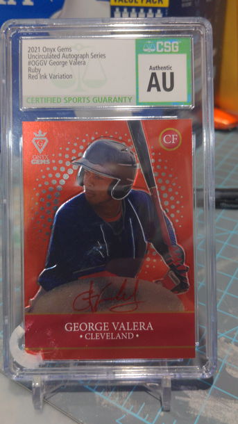 2021 Onyx Gems George Valera Guardians Rookie Auto 4/5