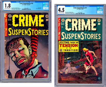 CRIME SUSPENSTORIES #20-21 CGC HISTORIC PRE-CCA CENSURE *USED IN SOTI* 1953-54