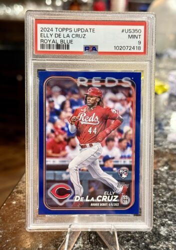 2024 Topps Update ROYAL BLUE ELLY DE LA CRUZ RC #US350 PSA 9 MINT Reds Rookie