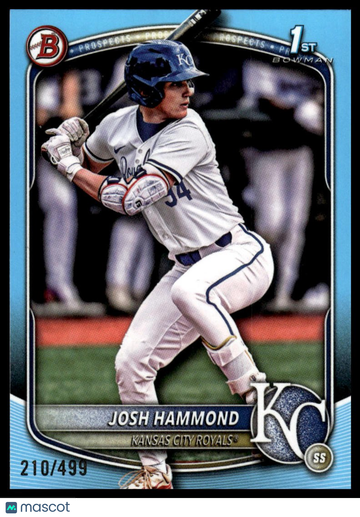 2025 Bowman Draft Josh Hammond #BD-185 Sky Blue Border SN