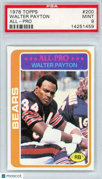 1978 Topps Walter Payton #200 All Pro PSA 9
