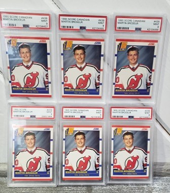 1990 Score Canadian Brodeur psa 9 (6 Card lot)