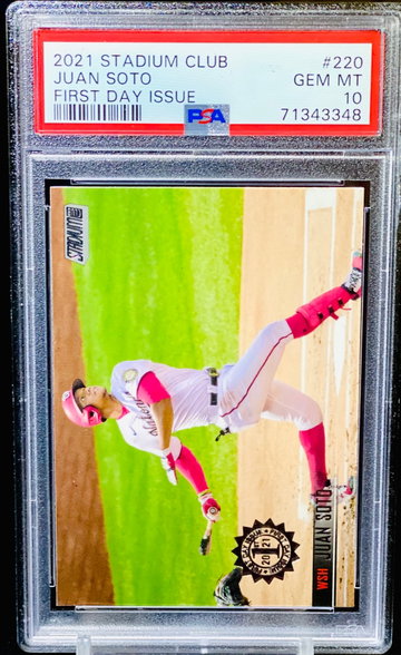 1;78,000 Pack Odds Juan Soto Stadium Club PSA 10 SSP /10 POP 1 