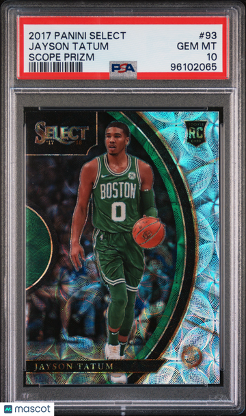 2017 Panini Select Jayson Tatum #93 Scope Prizm PSA 10