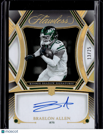 2025 Panini Flawless Rookie Shadow Signatures Braelon Allen #RSS-BAN /25 RC