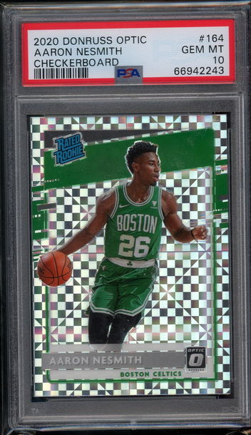 2020 Optic Aaron Nesmith Checkerboard PSA 10