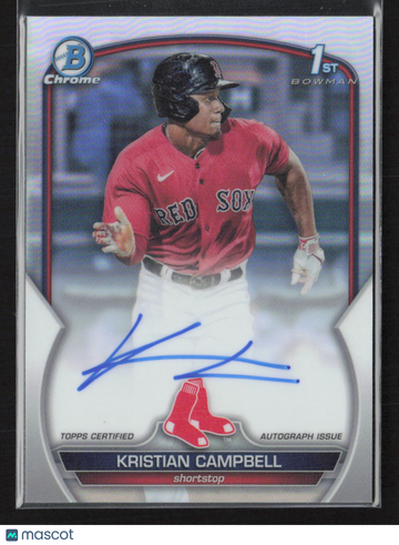 2023 Bowman Chrome Kristian Campbell #CDA-KCA Refractor 1st Bowman