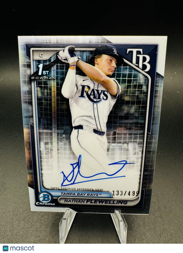 2024 Bowman Chrome Nathan Flewelling #CPA-NF Refractor /499 1st Bowman